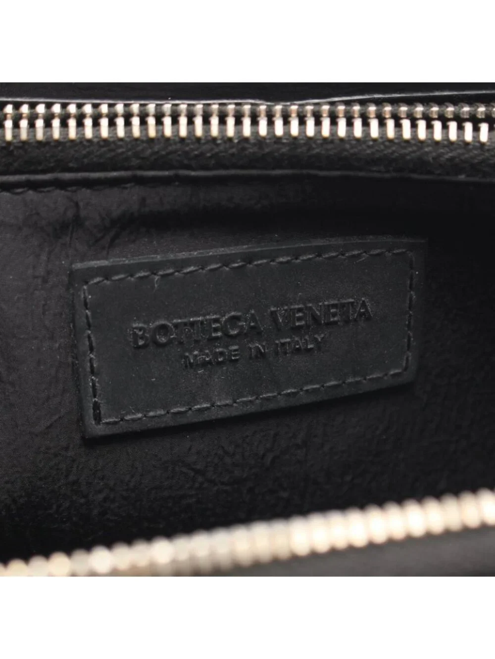 Bottega Veneta Round Wallet Intrecciato Black Lambskin Maxi